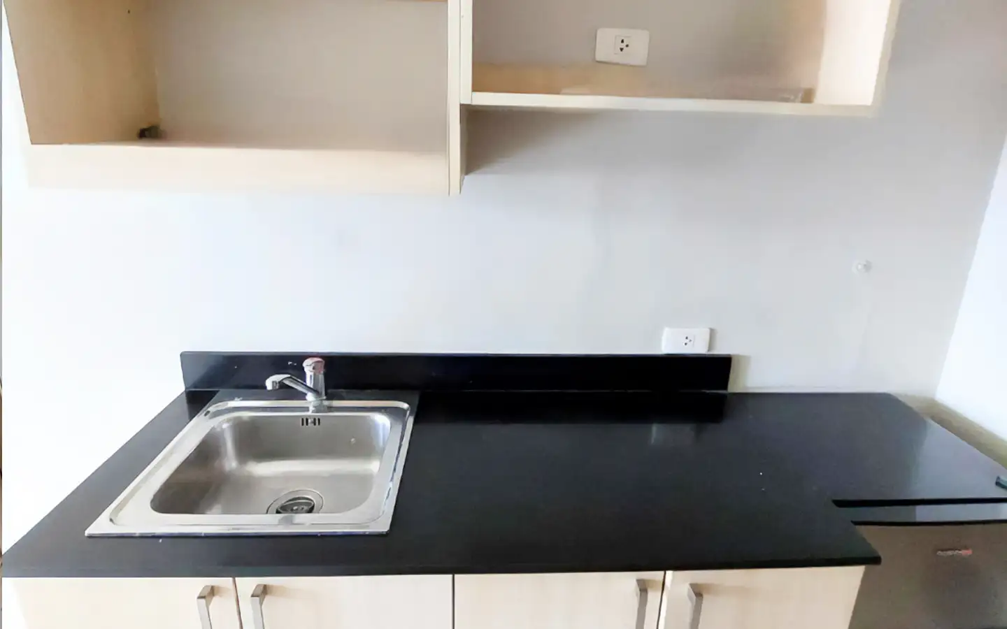 Kitchen counter inside the studio unit at Vista Taft Manila