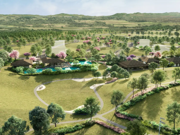 3D perspective of the Central Park at Sereneo Nuvali in Laguna