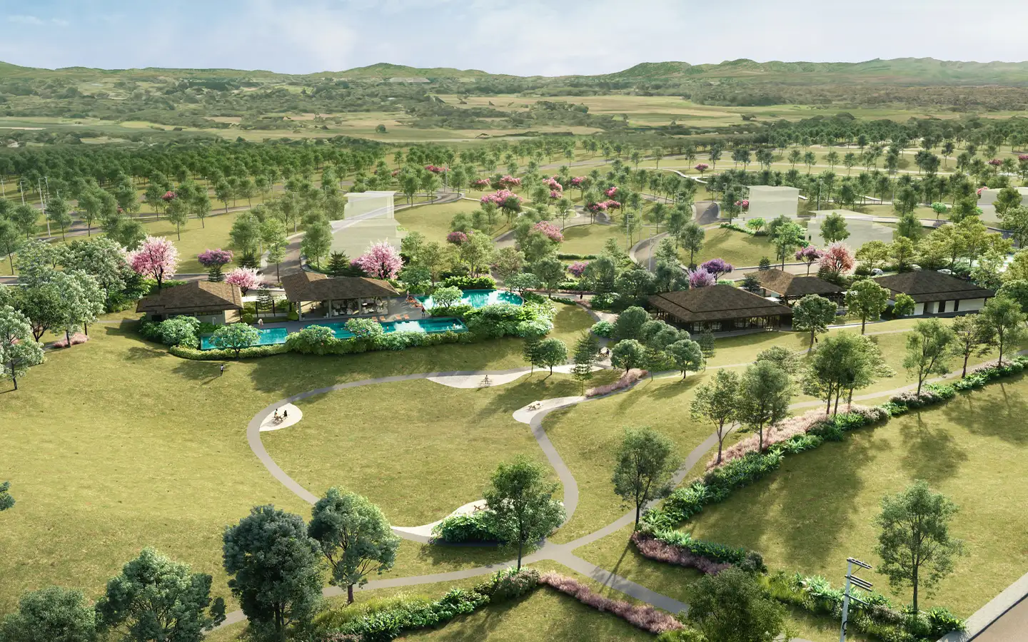 3D perspective of the Central Park at Sereneo Nuvali in Laguna