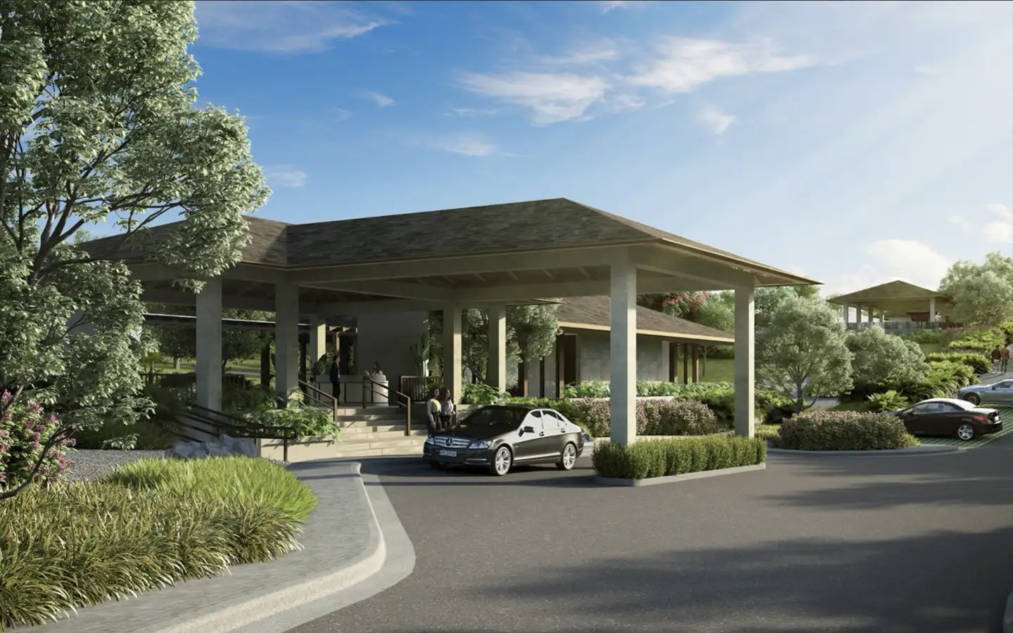 3D perspective of the pool pavilion at Sereneo Nuvali