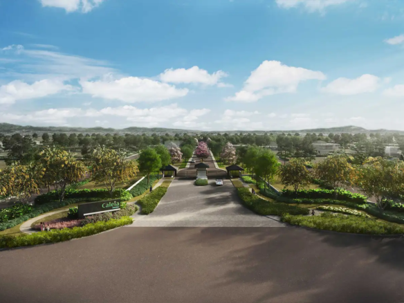 3D perspective of the entrance to Caleia Vermosa
