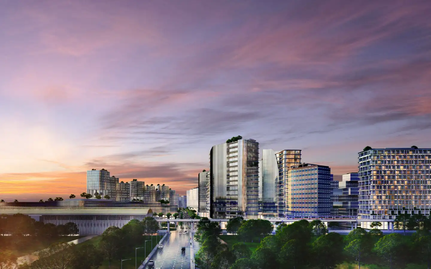 Northwin Global City Development – 3D Perspective 3D perspective of the Northwin Global City development