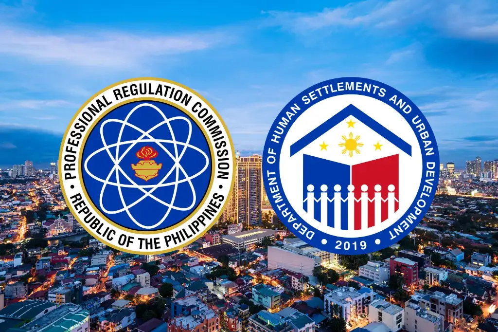 PRC and DHSUD logos representing professional and real estate regulation in the Philippines