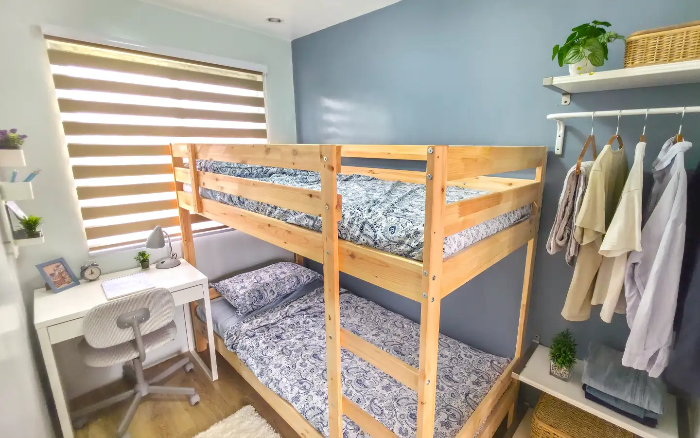 San Pablo Laguna Townhouse Model – Bedroom 3 Third sample bedroom in the dressed-up townhouse model unit in San Pablo, Laguna