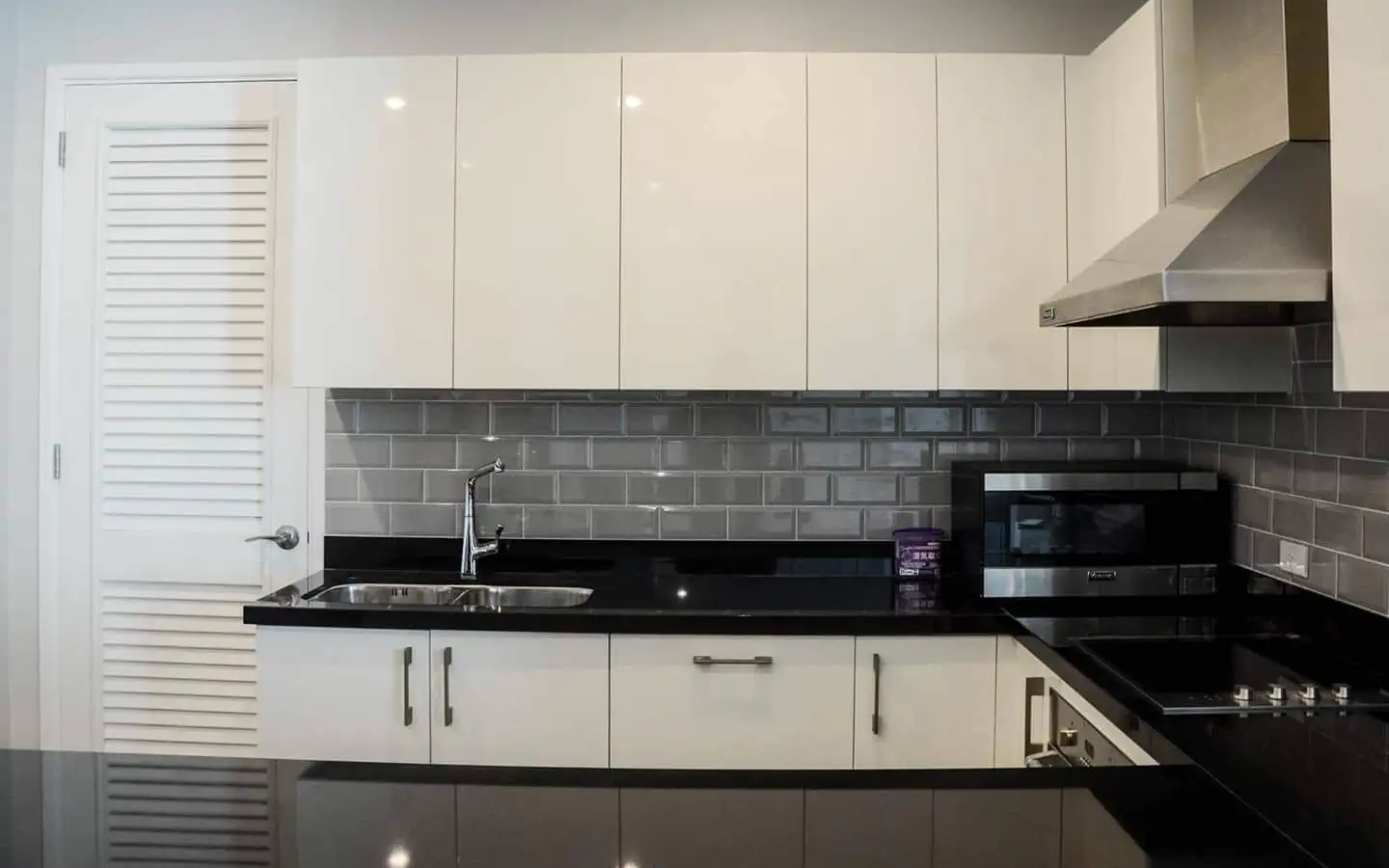 Trump Tower Manila 2-Bedroom Kitchen Kitchen area of a fully furnished 2-bedroom condo at Trump Tower Manila