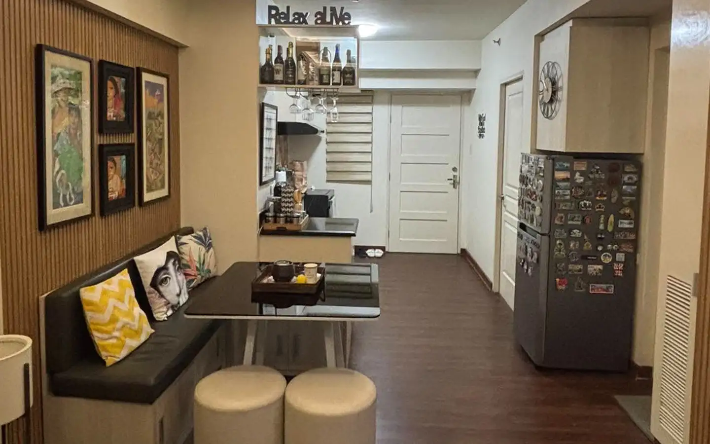 Flair Towers Mandaluyong – 2-Bedroom Dining Area Dining area of a 2-bedroom condo at Flair Towers Mandaluyong