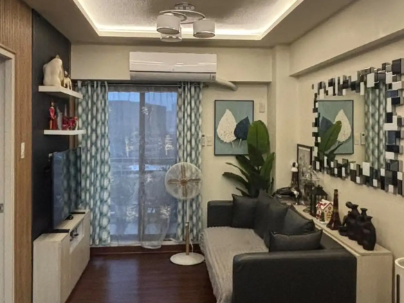 Living area of a 2-bedroom condo at Flair Towers Mandaluyong