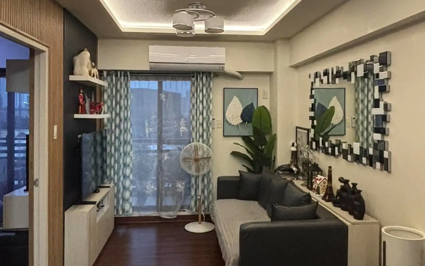 Flair Towers Mandaluyong – 2-Bedroom Living Area Living area of a 2-bedroom condo at Flair Towers Mandaluyong